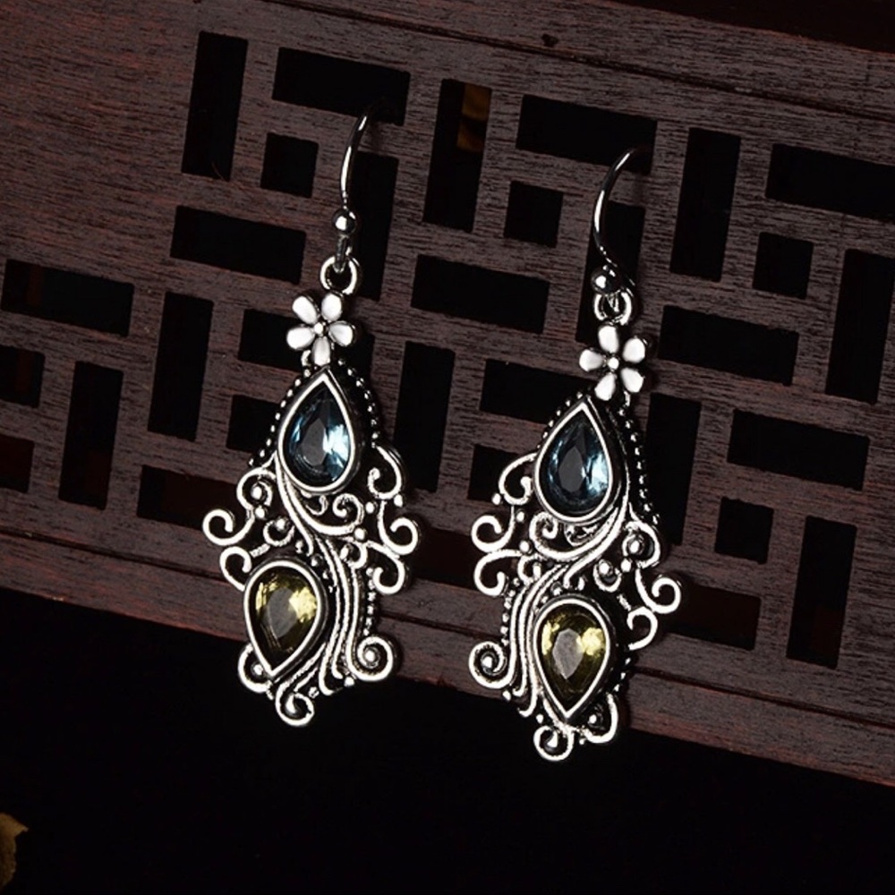 ☘️Last One☘️Peridot Sapphire 925 Silver - Picture 4 of 7